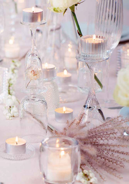 300 Stk Bonfire Teelichter 6 Stunden Brenndauer Teelicht Alu Cup Beutel (2x150er)