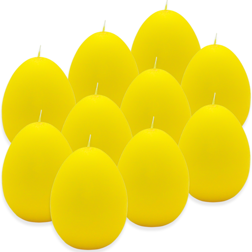10 Bolsius Eierkerzen 90x70mm Ei Kerze groß Ostern Deko in Eiform (10er Pack)