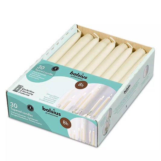 Bolsius Professional Spitzkerzen 250x24mm Tafelkerzen Elfenbein