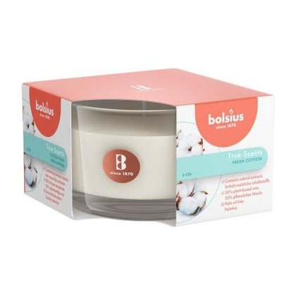 6er Set Bolsius True Scents Duftgläser 80x50mm Duftkerzen Kerzenglas - Fresh Cotton