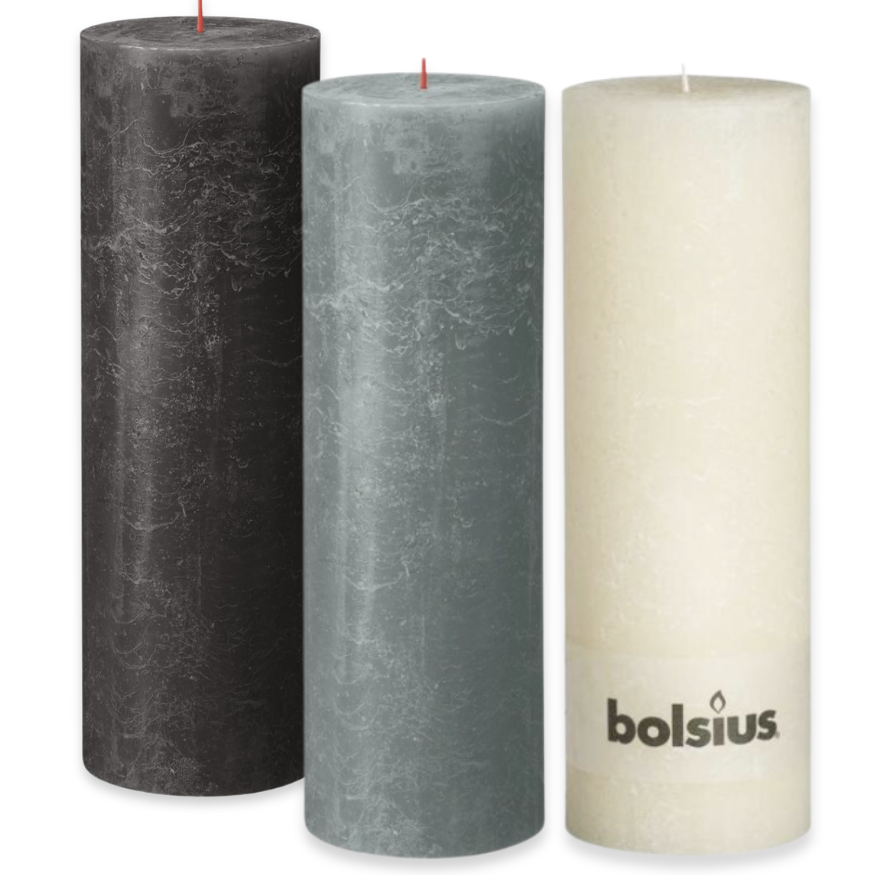 Bolsius XXL Rustik Stumpenkerze 300x100mm Blockkerze
