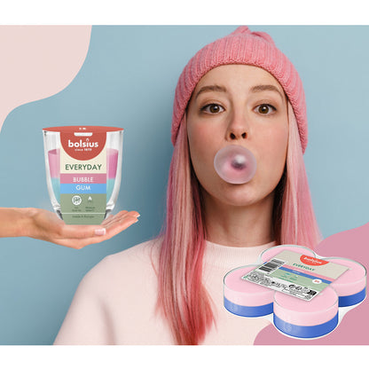48 Stk Bolsius Everyday Duft Maxi Teelichter 8h Acryl Cup Bubble Gum (12x4er)