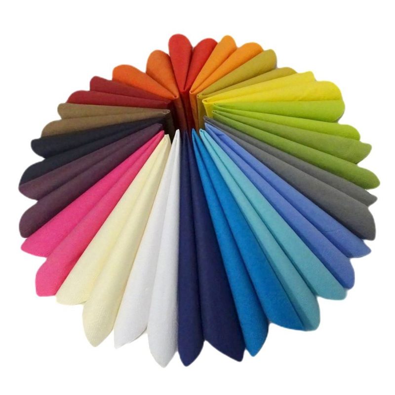 2.000 Stück Cocktail Papierservietten 24x24cm 3-lagig Überraschung bunt gemischt (8x250er)