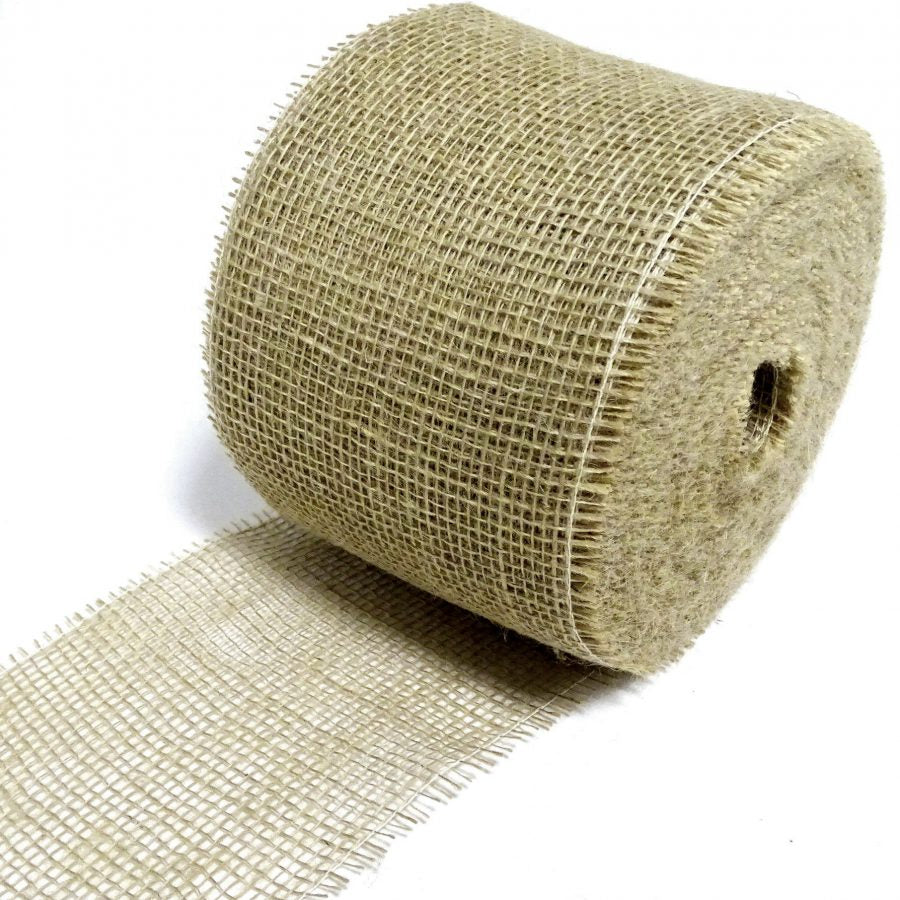 40 Meter Juteband 15cm breit Tischband Rolle - Natur