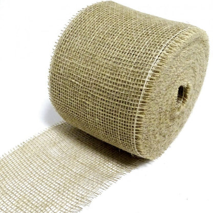 40 Meter Juteband 15cm breit Tischband Rolle - Natur