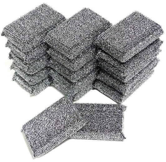 20 Lurex Topfreiniger 115x75x30mm Pfannenkratzer Glänzerkissen - SILBER