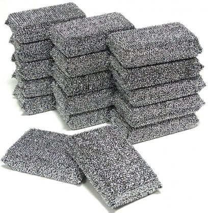 20 Lurex Topfreiniger 115x75x30mm Pfannenkratzer Glänzerkissen - SILBER