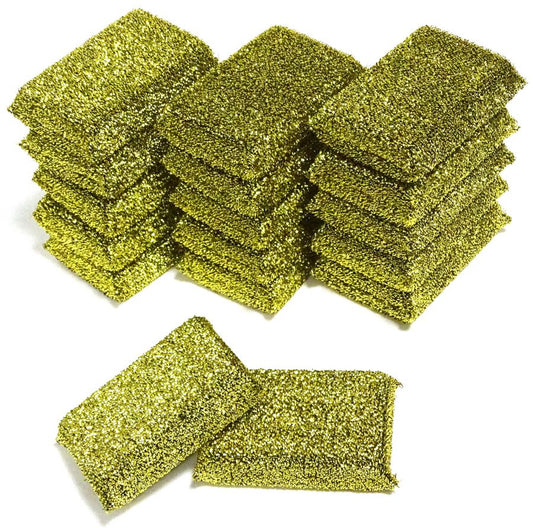 20 Lurex Topfreiniger 115x75x30mm Pfannenkratzer Glänzerkissen – GOLD