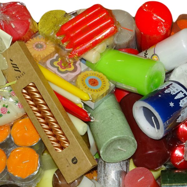 10 kg Stumpenkerzen Dekokerzen Teelicht Spitzkerzen 2. Wahl Paket - bunt gemischt