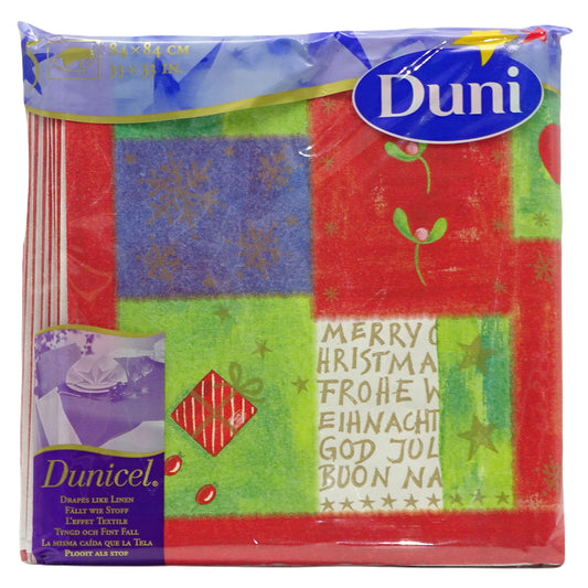 50 Stk Dunicel Mitteldecken 84x84cm Tischdecken Weihnachten - Hello XMAS (10 Pack x 5er)