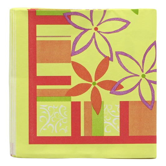 20 Stk Premium Mitteldecken 84x84cm Tischdecken stoffähnlich Tischtuch - Blumen bunt (10x2er)