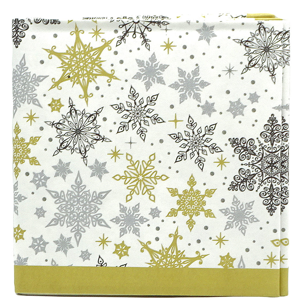 20 Stück Premium Mitteldecken 84x84cm Tischdecken stoffähnlich Tischtuch - Weihnachten Schneeflocken (10x2er)