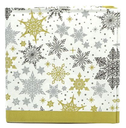 20 Stück Premium Mitteldecken 84x84cm Tischdecken stoffähnlich Tischtuch - Weihnachten Schneeflocken (10x2er)