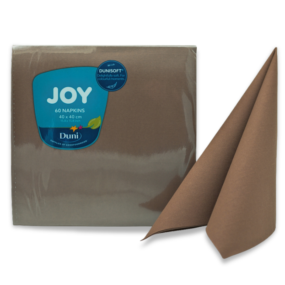 Bio Dunisoft Servietten 40x40cm stoffähnlich Chestnut - braun