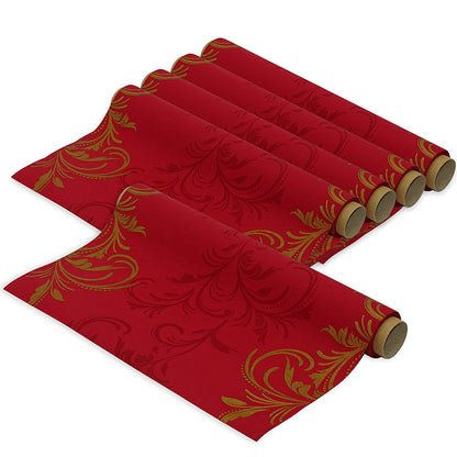 24 Meter Tischläufer 40cm breit Tischband stoffähnlich (5 Ro.x4,8m) Grace Bordeaux