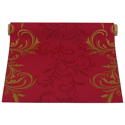 24 Meter Tischläufer 40cm breit Tischband stoffähnlich (5 Ro.x4,8m) Grace Bordeaux