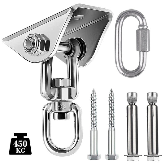 Deckenhaken Halterung Set 360° Drehbar Deckenhalterung Hängesessel 450kg Schwerlast