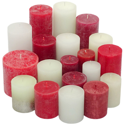 WiTaP™ - 6 kg RUSTIK Stumpenkerzen gemischt nach Farben