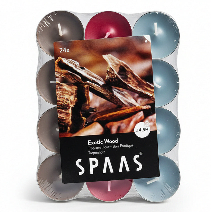 SPAAS Duftteelichter 4,5h Teelichter Alu 3-farbig Duftkerzen