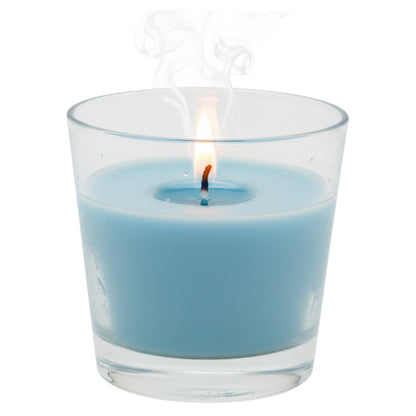 8 Stk Duftkerzen im Glas 90x80mm Duftgläser Marine breeze - hellblau