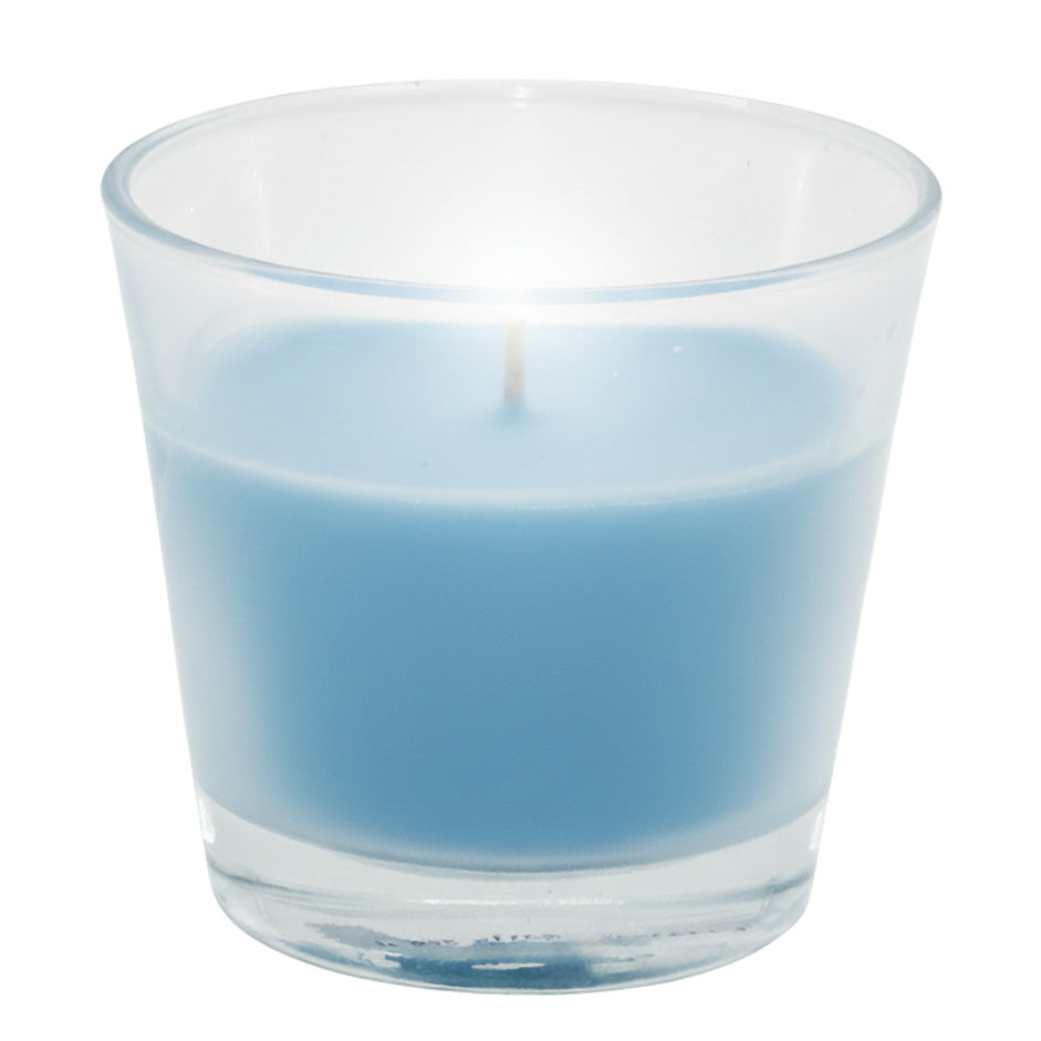 8 Stk Duftkerzen im Glas 90x80mm Duftgläser Marine breeze - hellblau