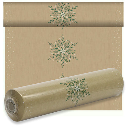 24 Meter Dunicel Tischläufer 40cm breit Tischband Weihnachten Natural-Charm braun