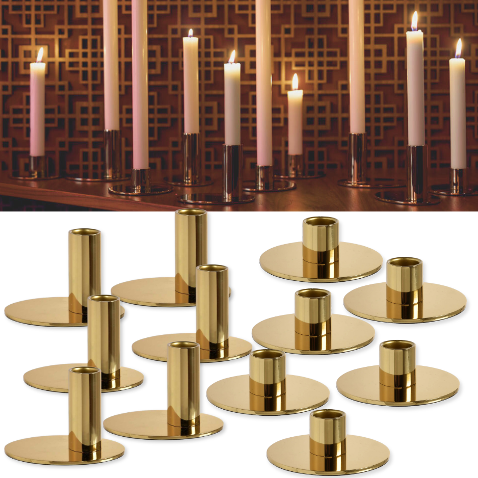 6er Set Duni Tide Kerzenhalter für Stabkerzen Kerzenständer Rustic Metall - gold