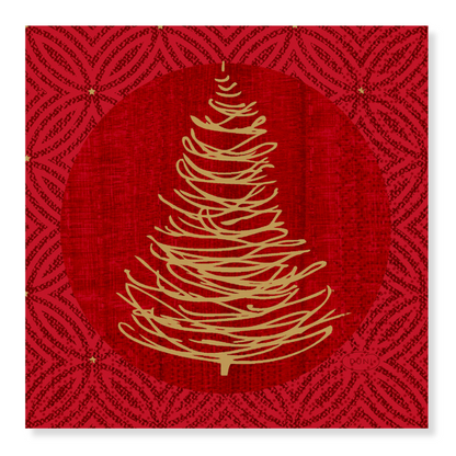 1.000 Stk Duni Cocktail Servietten 24x24cm Papier Weihnachten ELEGANT TREES (20x50er)