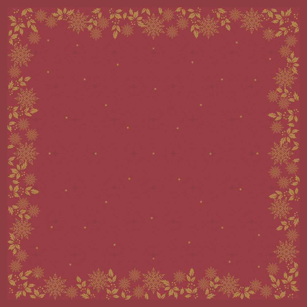Dunicel Mitteldecken 84x84cm Tischdecken Weihnachten - Graceful Holiday altrot-gold