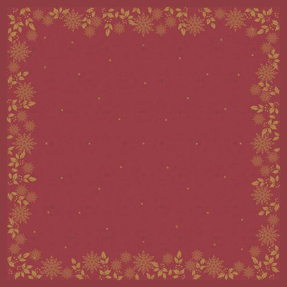 Dunicel Mitteldecken 84x84cm Tischdecken Weihnachten - Graceful Holiday altrot-gold
