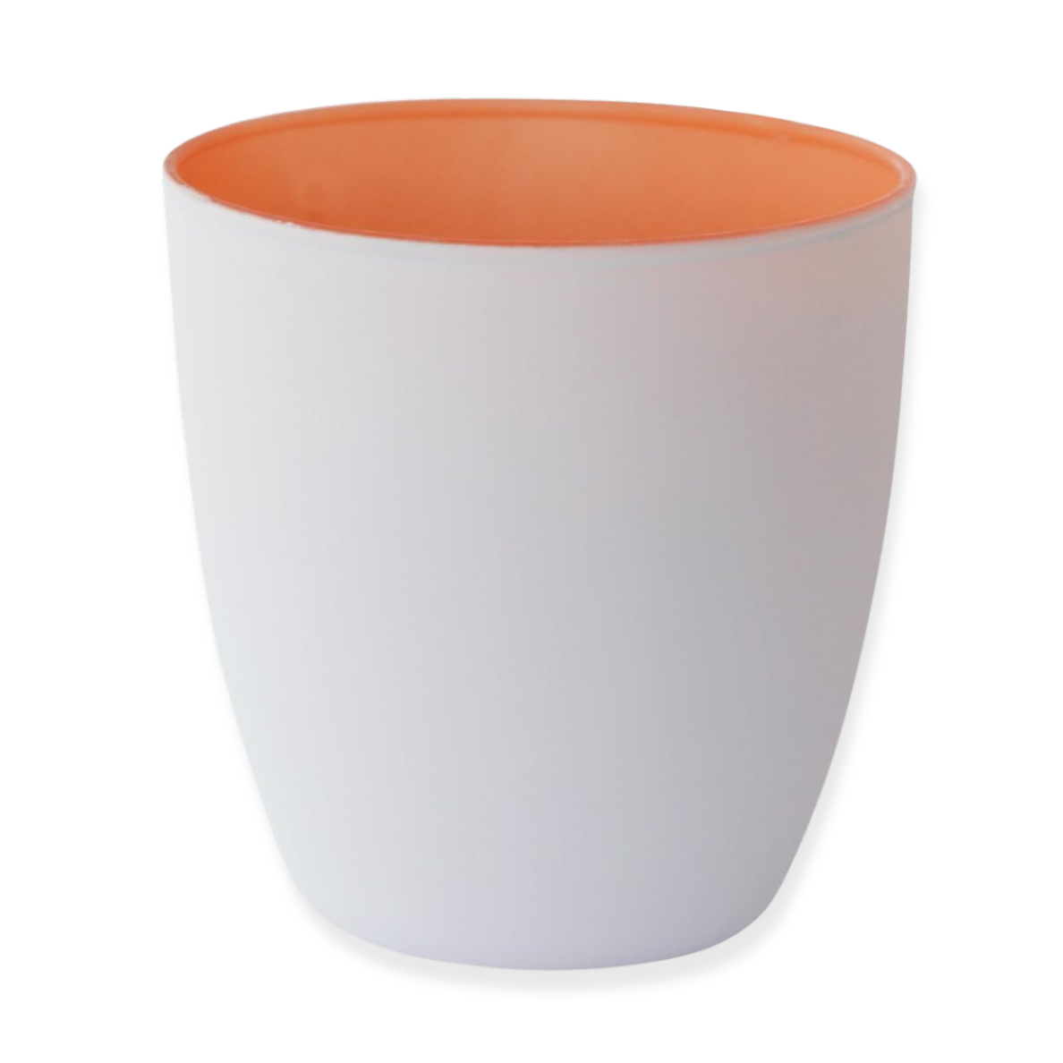 6 Stk Duni Kerzenhalter Poppie 85x90mm Teelichthalter Kerzenglas Weiß-Mandarin