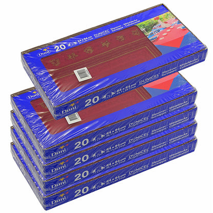 100 Stück Dunicel Mitteldecken 84x84cm Tischdecken Weihnachten (5x20er) - YULE STRIP Weinrot