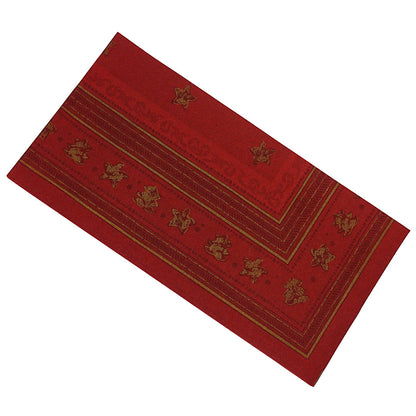 100 Stück Dunicel Mitteldecken 84x84cm Tischdecken Weihnachten (5x20er) - YULE STRIP Weinrot