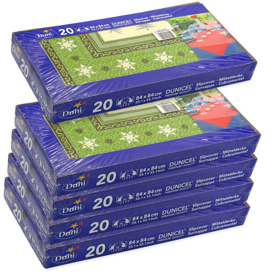 Dunicel Mitteldecken 84x84cm Tischdecken Weihnachten CHALET - grün-creme-gold