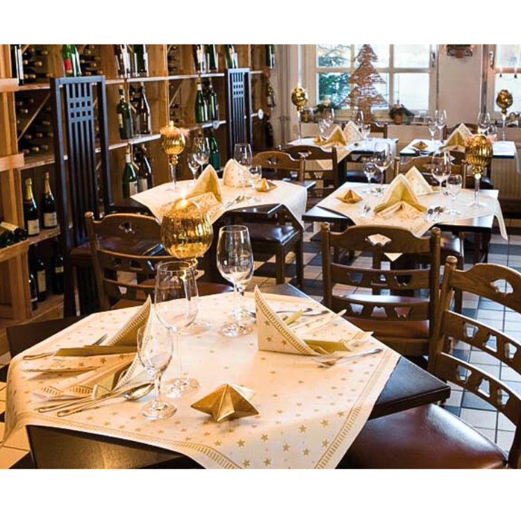 10 Stk Dunicel Mitteldecken 84x84cm Tischdecken stoffähnlich Tartan rot-grün-creme