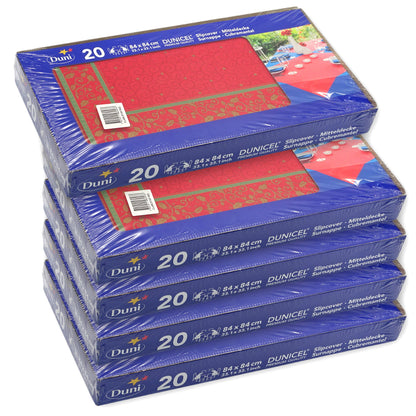 Dunicel Mitteldecken 84x84cm Tischdecken Weihnachten - STAR RED