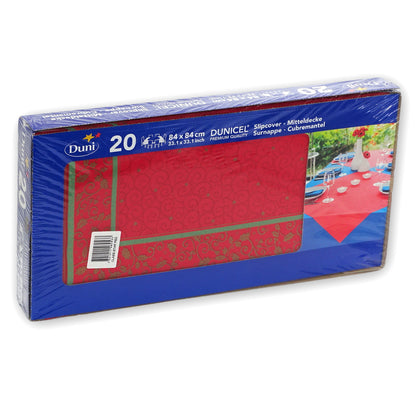 Dunicel Mitteldecken 84x84cm Tischdecken Weihnachten - STAR RED