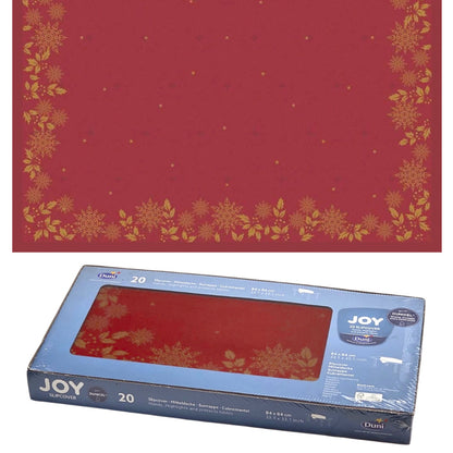 Dunicel Mitteldecken 84x84cm Tischdecken Weihnachten - Graceful Holiday altrot-gold