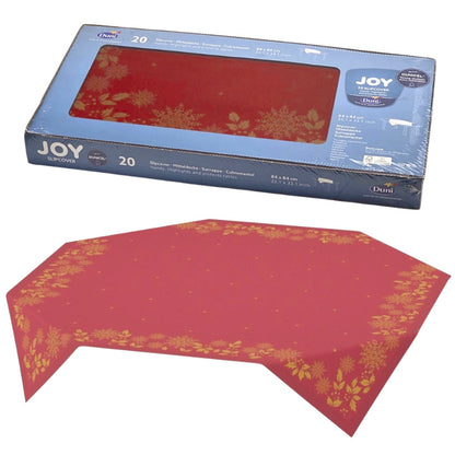 Dunicel Mitteldecken 84x84cm Tischdecken Weihnachten - Graceful Holiday altrot-gold