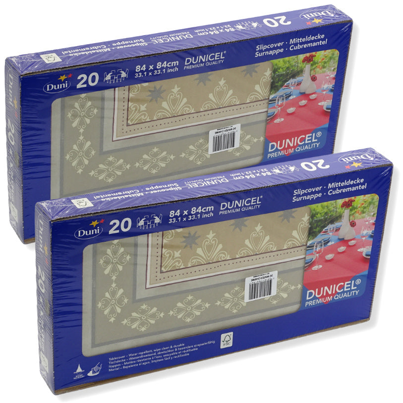 Dunicel Mitteldecken 84x84cm Einweg Tischdecken Winter Charme braun-creme