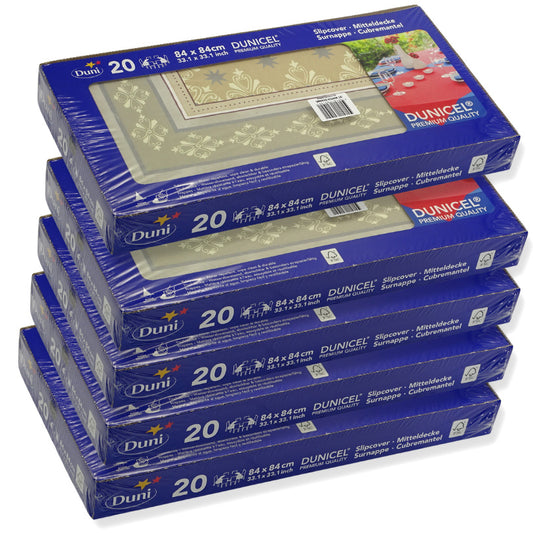 Dunicel Mitteldecken 84x84cm Einweg Tischdecken Winter Charme braun-creme