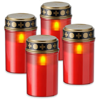 4er Set Rot (ohne Batterien)