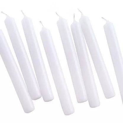 96 Stück Gut & Günstig Haushaltkerzen 190×22mm 8h Stabkerzen Tafelkerzen - weiß (12x8er)