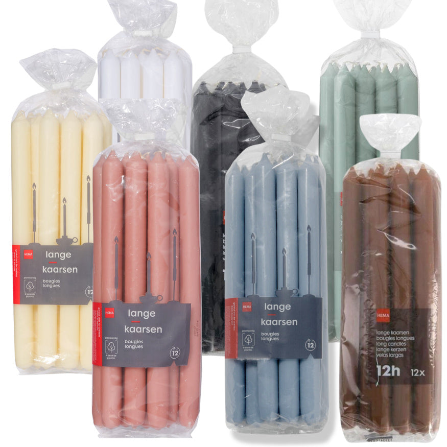 12 Stk Hema Stabkerzen 290x22mm Kronenkerzen Dinnerkerze (12er Pack)