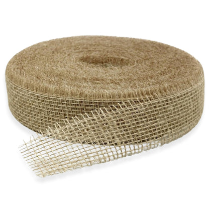 40 Meter Juteband 5cm - 15cm breit Tischband Rolle - Natur