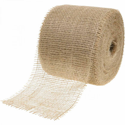 40 Meter Juteband 5cm - 15cm breit Tischband Rolle - Natur