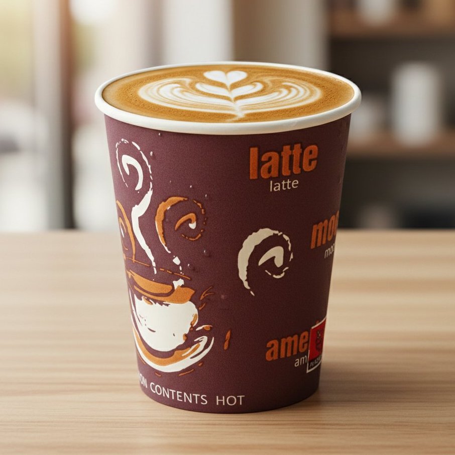 1.000 Stück Kaffeebecher Pappbecher 200ml Coffee To Go Trinkbecher braun-weiß (20x50er)