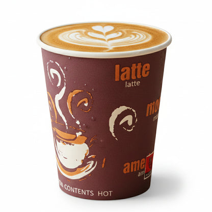 1.000 Stk Kaffeebecher Pappbecher 200ml Coffee to go Trinkbecher braun-weiß (20x50er)