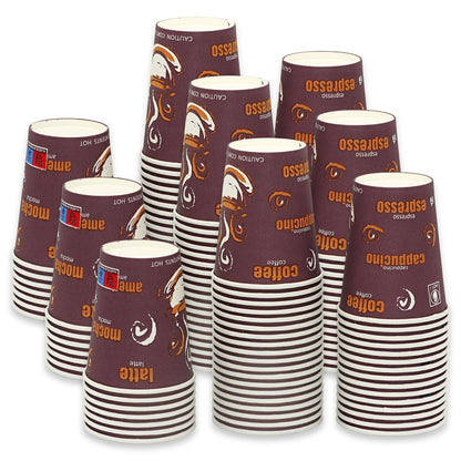 1.000 Stk Kaffeebecher Pappbecher 200ml Coffee to go Trinkbecher braun-weiß (20x50er)