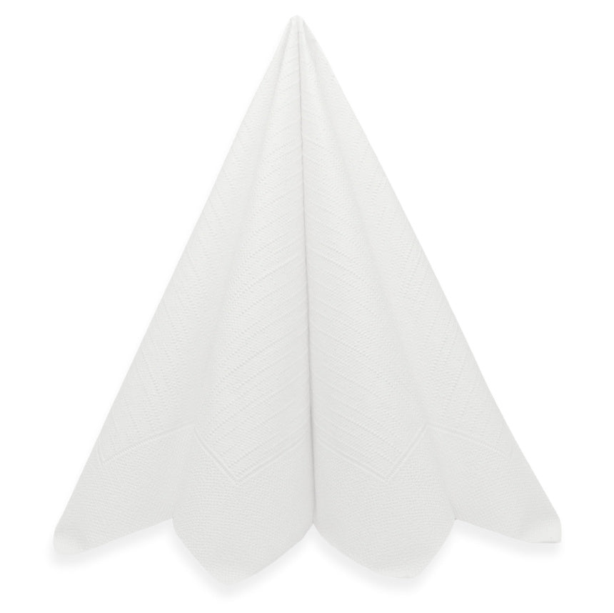 300 Stück Klassik Servietten 40x40cm 4-lagig 1/4 Falz - weiß (6x50er)